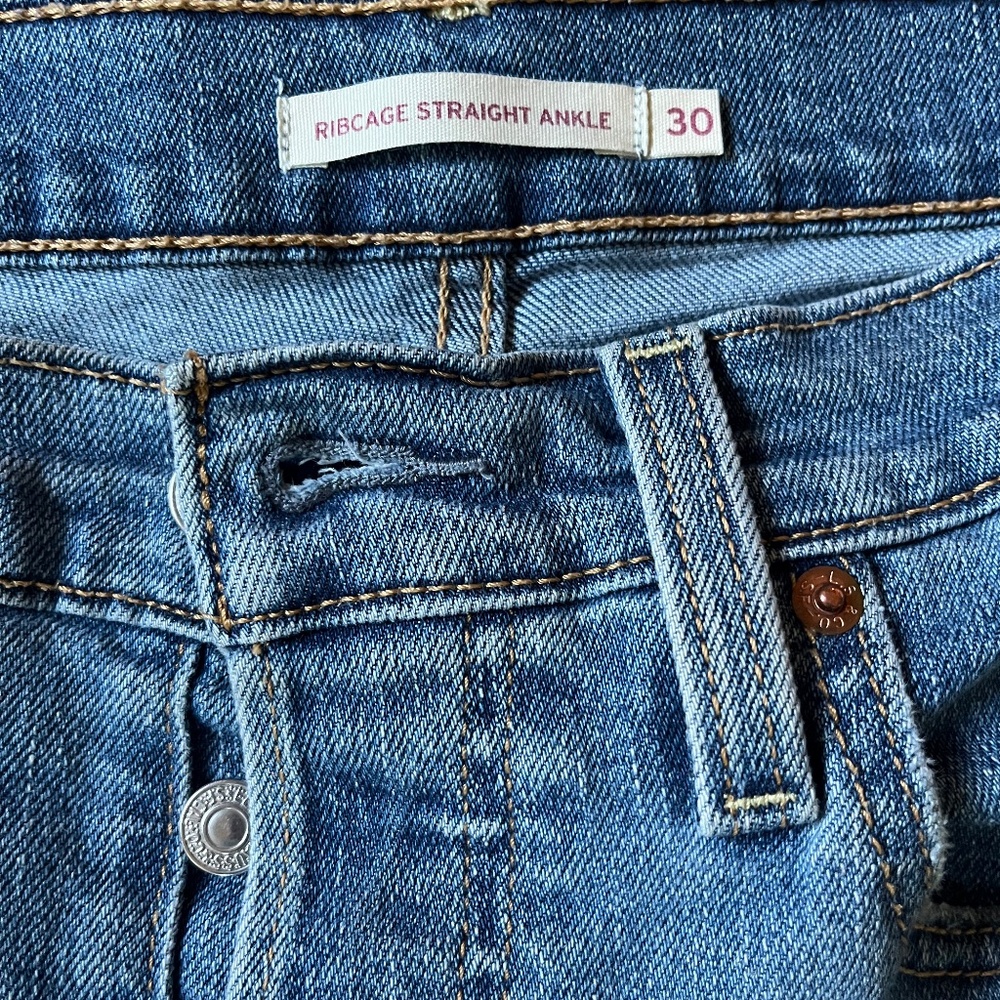 Levis ribcage straight ankle 30